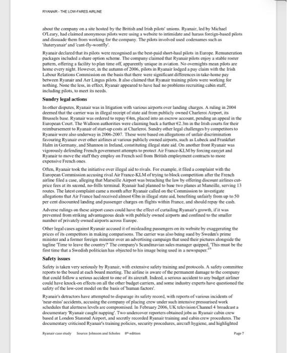 Five forces model of Ryanair base on case study: