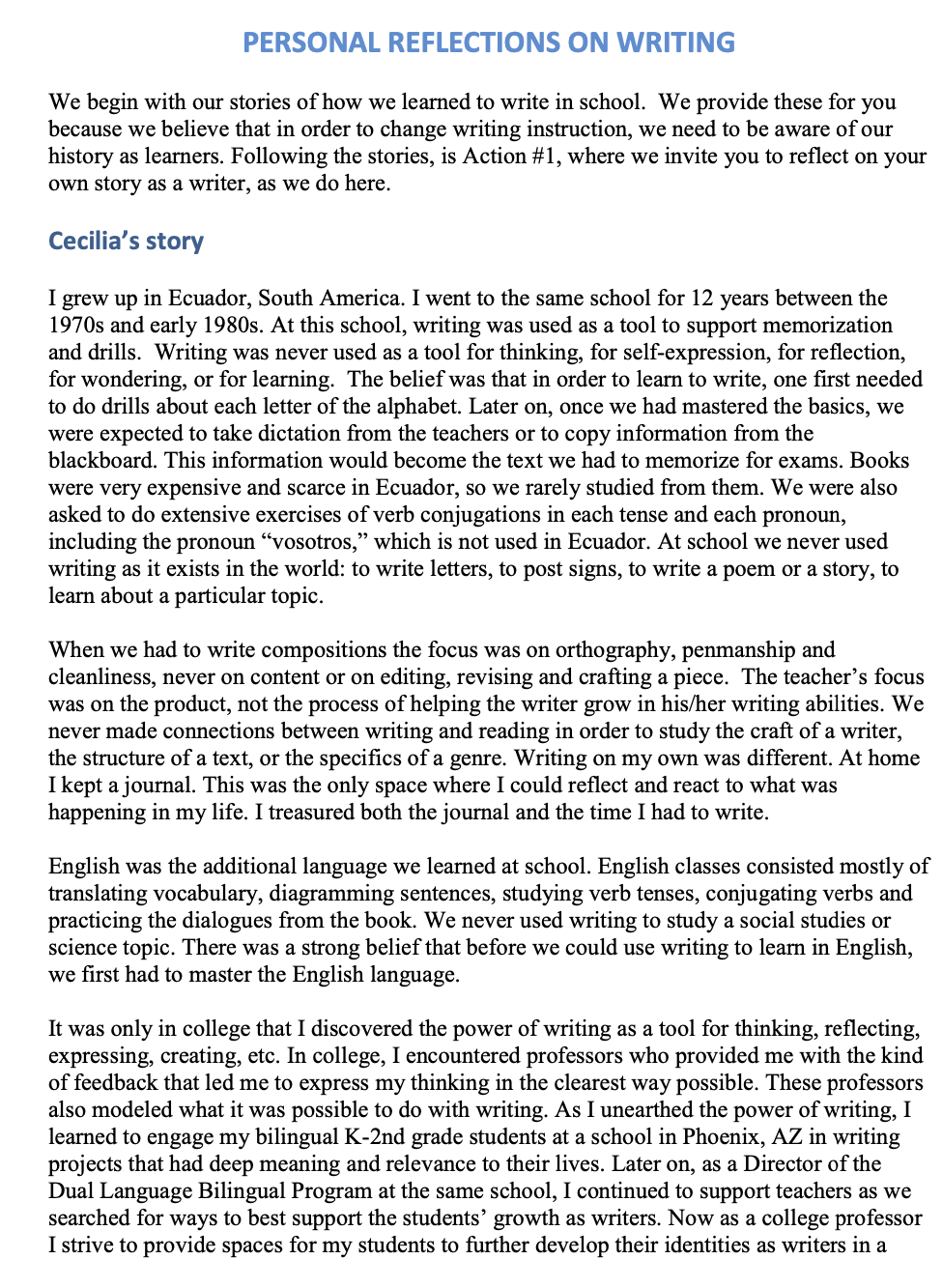 Question: What action steps are taken to ensure