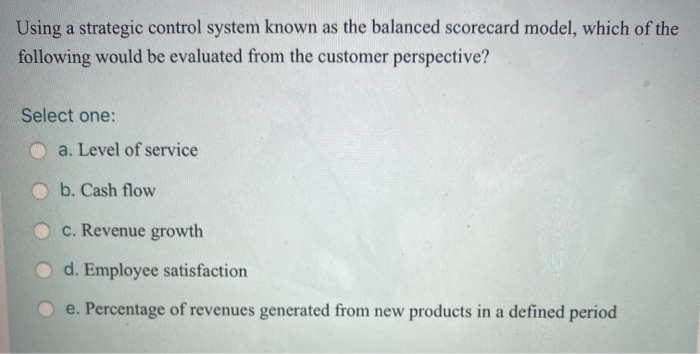 Using a strategic control system known as the