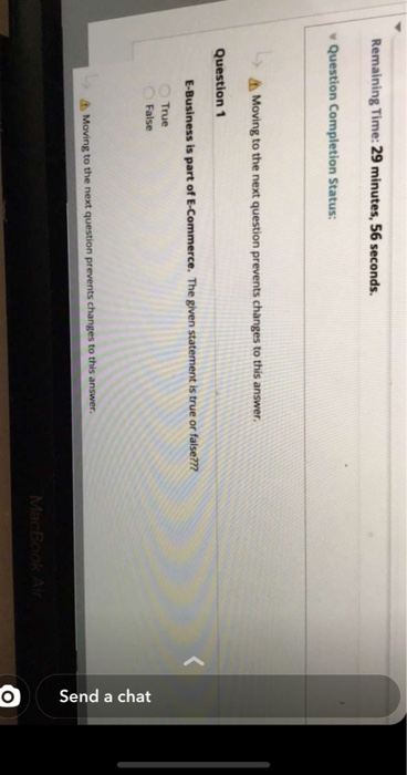 Remaining Time: 29 minutes, 56 seconds. Question