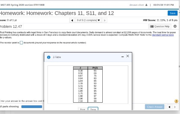 MGT 455 Spring 2020 section ETR1100B devaun