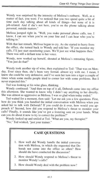 CASE 43 Fixing Things Over Dinner Background