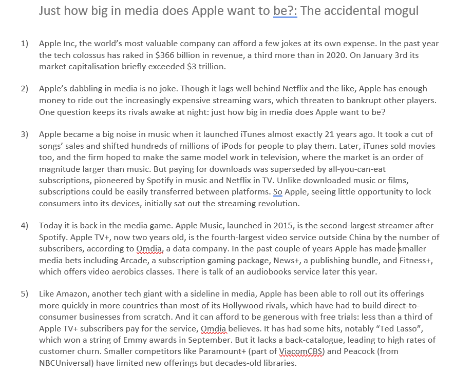 Based on information provided in the case and