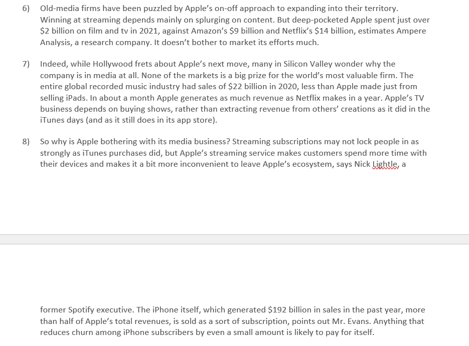 Based on information provided in the case and