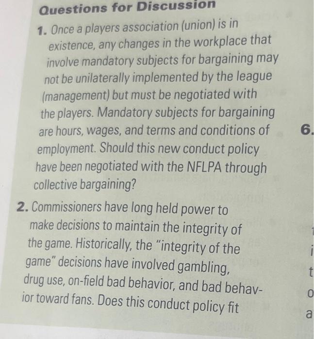 case study need answers 1. Once a players