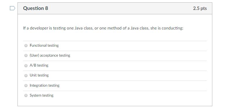 Question 6 1 pts Showing the user a Progress Bar