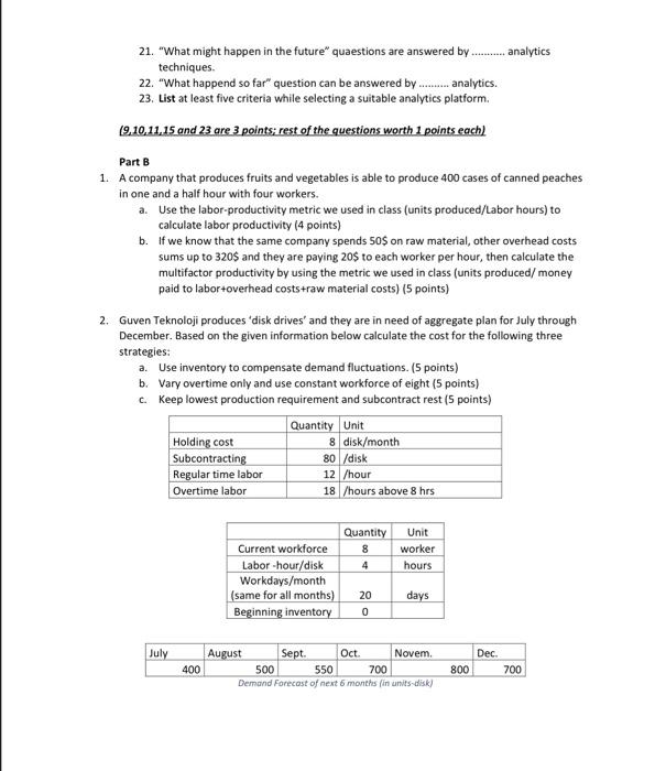 105 points in Total (5 points bonus) Part A 1.