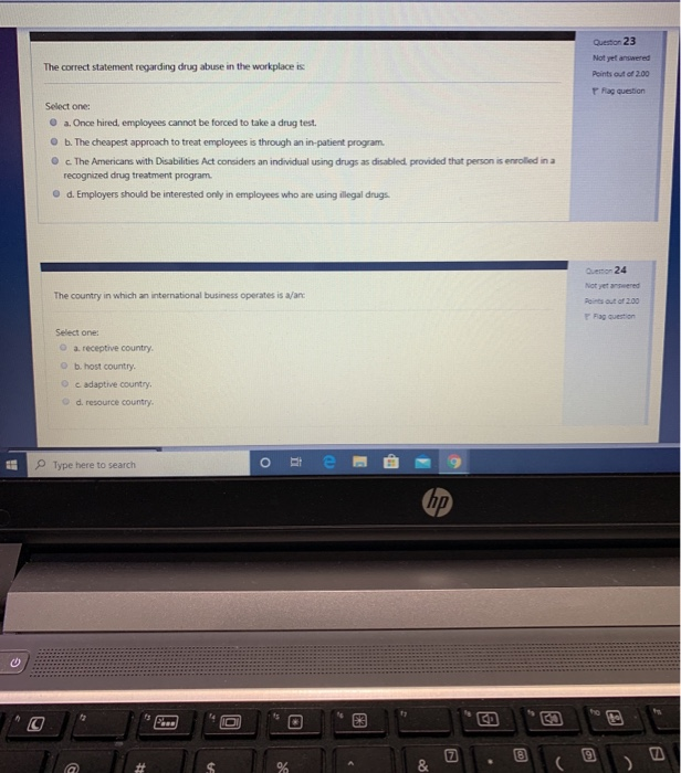 Question 23 Not yet answered Points out of 2.00