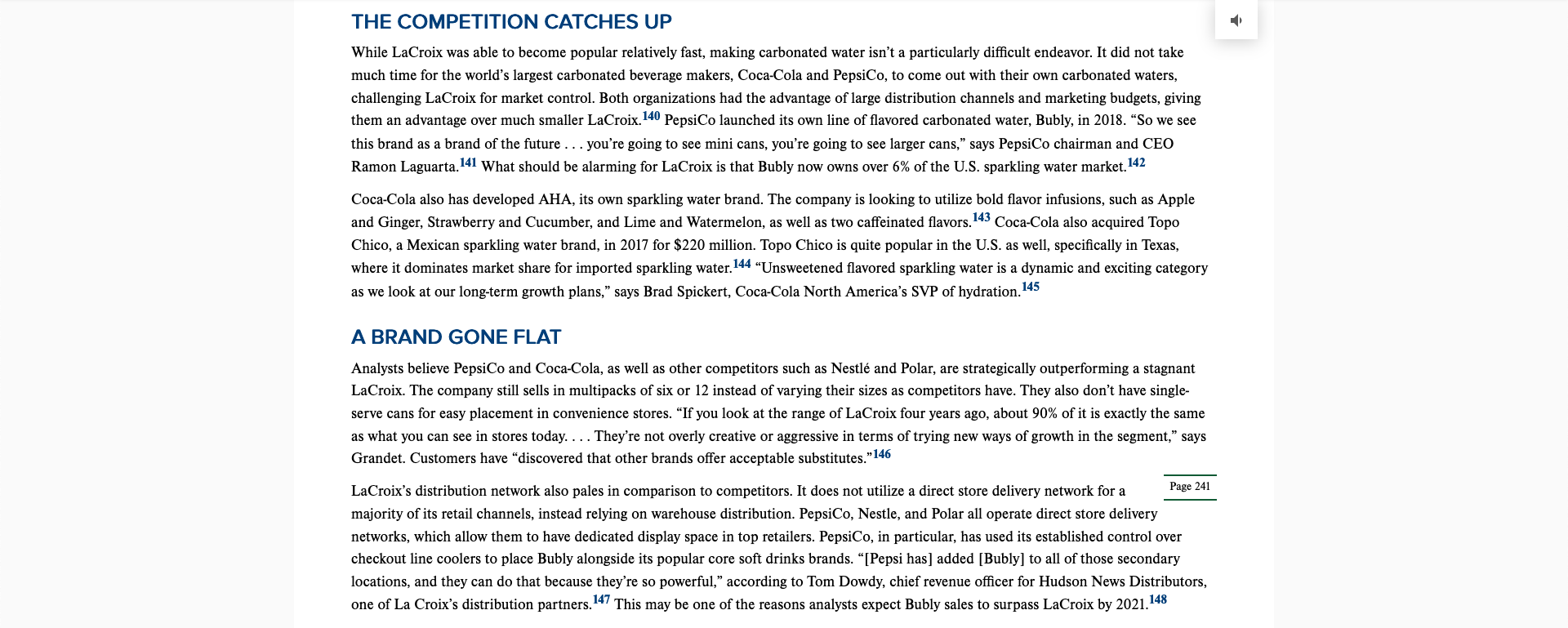 Read the case: "La Croix is Losing the Sparkling