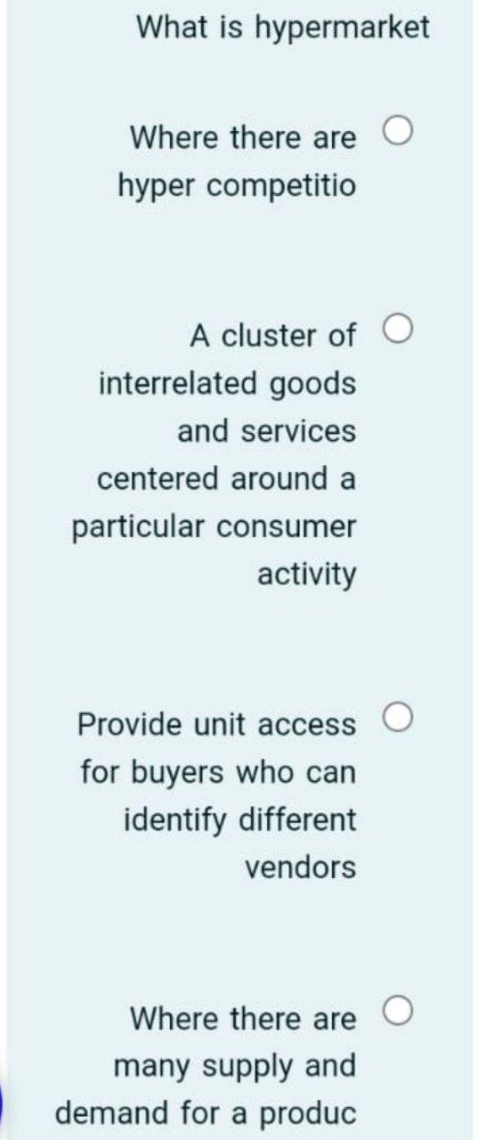 What is hypermarket Where there are hyper