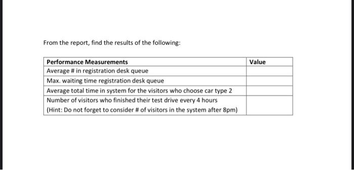 Using Arena progrman: Problem 1: Three type of