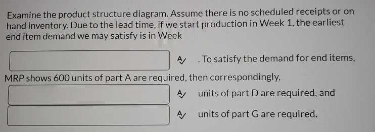 End Item B[2) 2 weeks E[U) 2 weeks G[2) 1 week