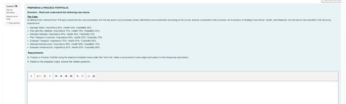 PREPARING A PROCESS PORTFOLIO. Direction: Read