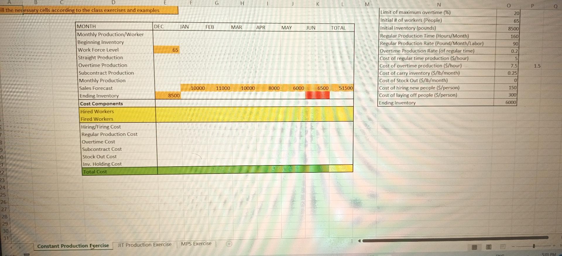 Need help with these exercises please, Constant