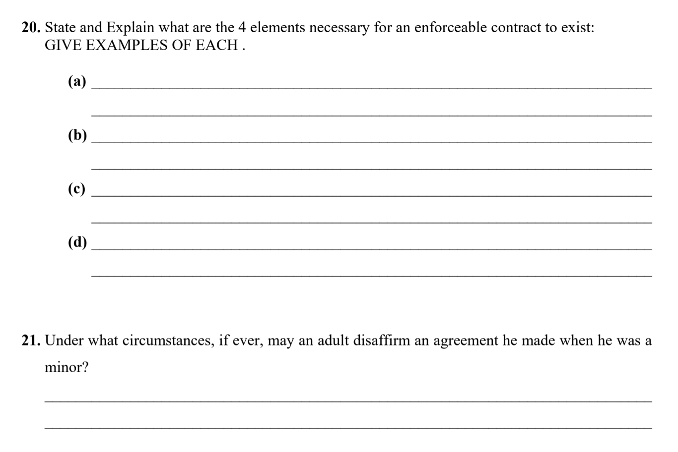 20. State and Explain what are the 4 elements