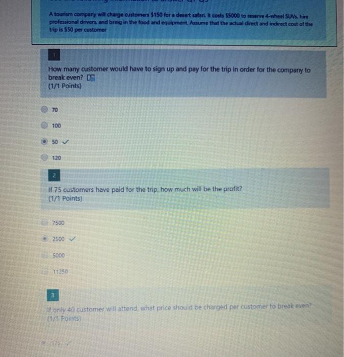 show steps A tourism company will charge