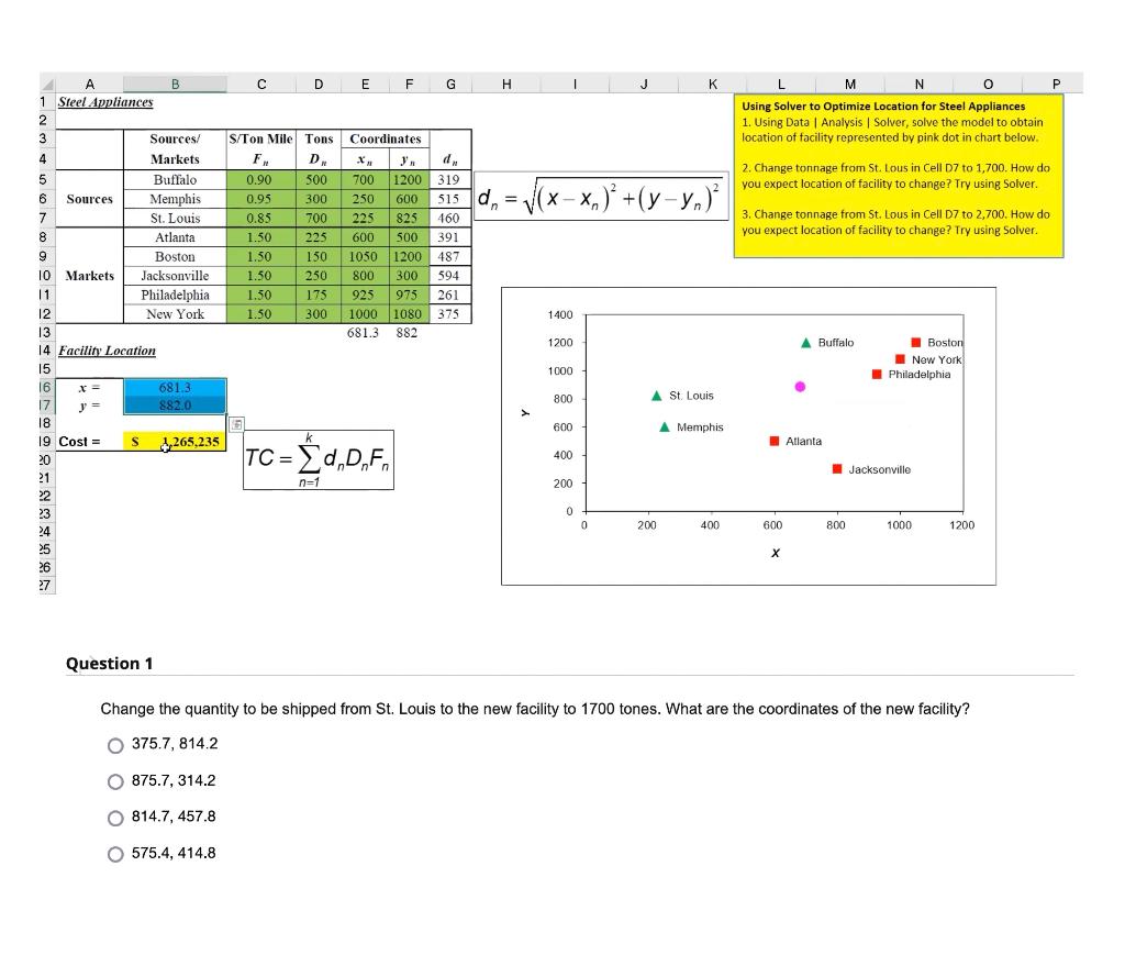 DE D E F G H 1 J P L M N o Using Solver to