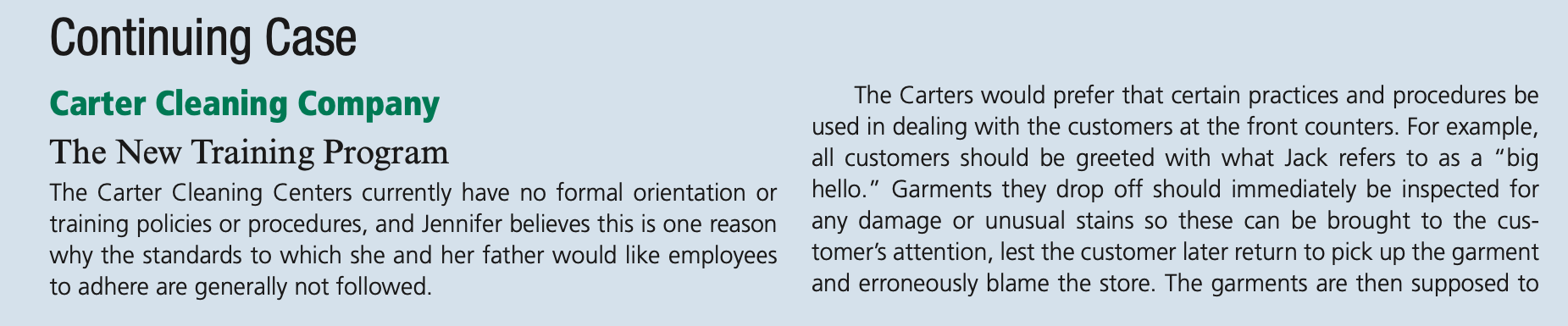 Continuing Case Carter Cleaning Company The
