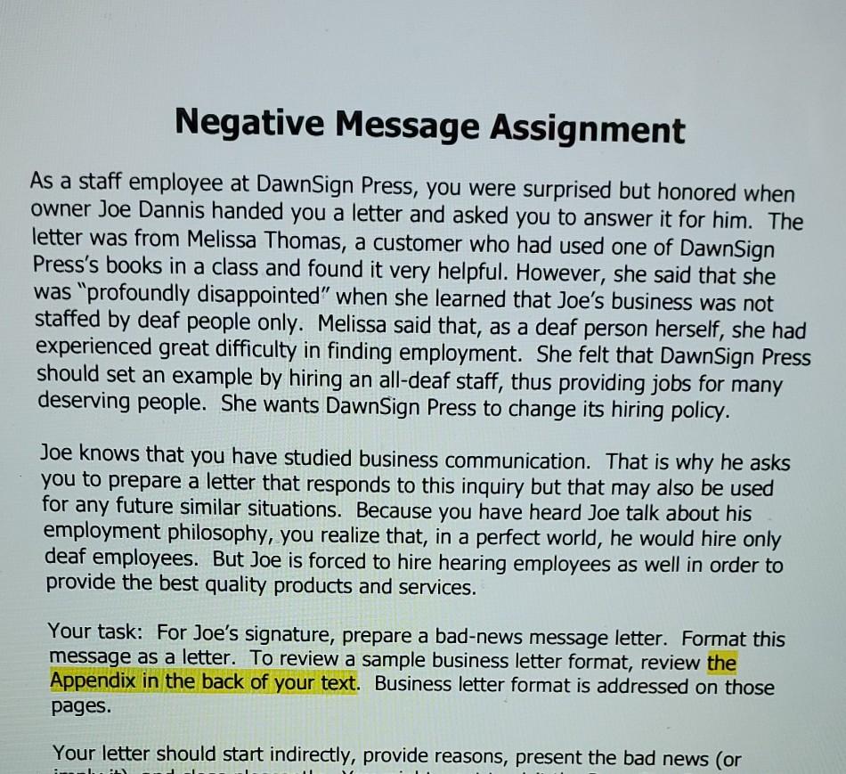 please have your answer be a page long Negative