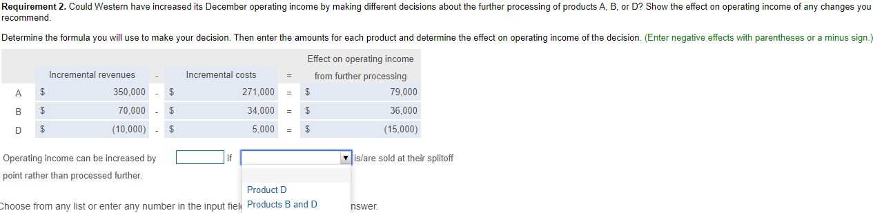 Data: Only the requirement 2 question needs an
