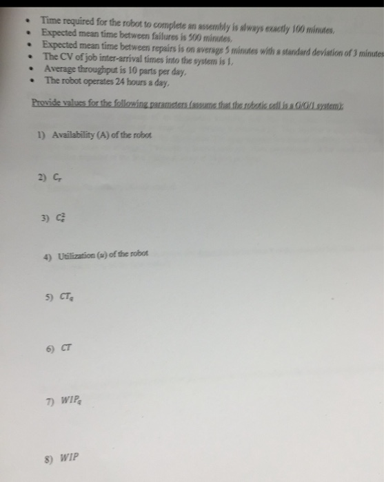 Time required for the robot to complete an