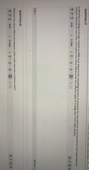 4021 QUESTION 27 In devising a strategy in