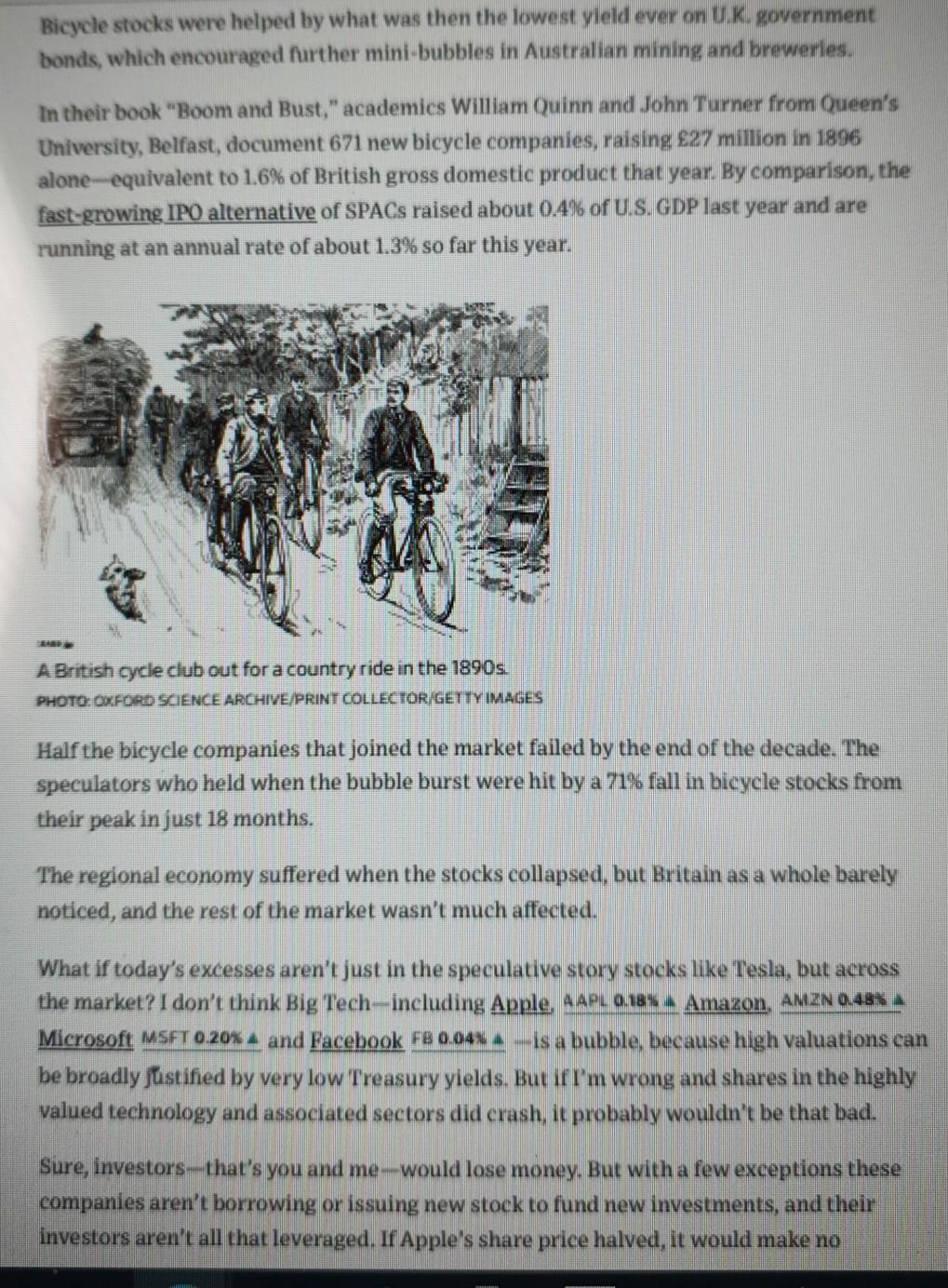 analysis this article for me. If Tesla Bubble