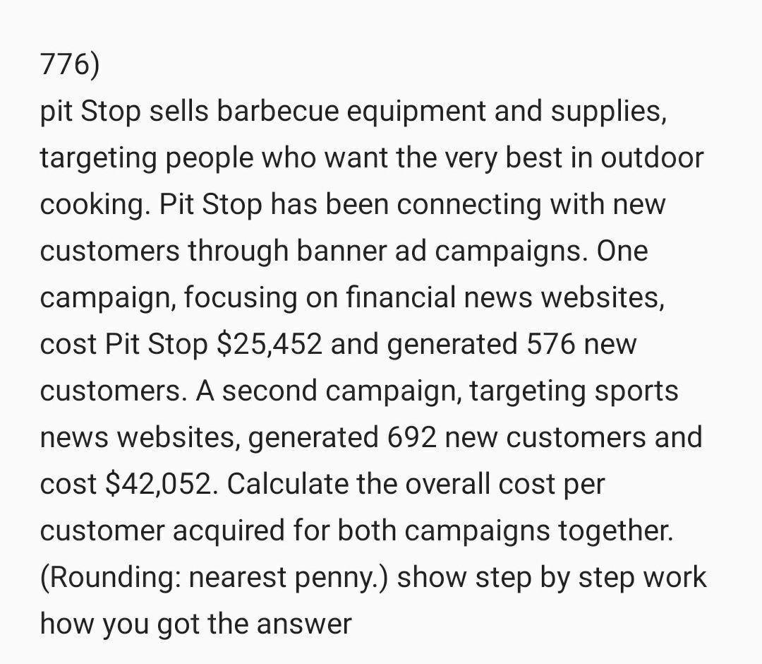 I need the answer as soon as possible 776) pit