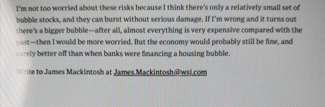 analysis this article for me. If Tesla Bubble