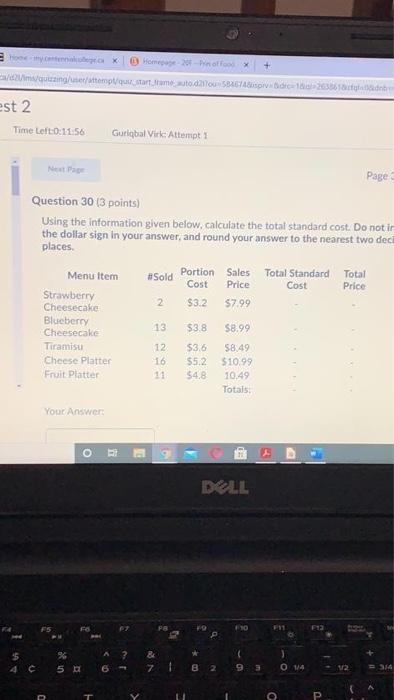 Cost Using the information given below, calculate