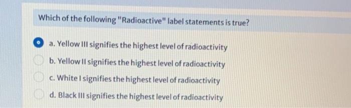 Which of the following "Radioactive" label