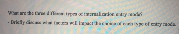 What are the three different types of