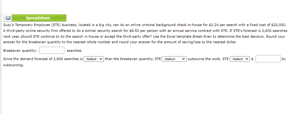 Suzy's Temporary Employee (STE) business, located