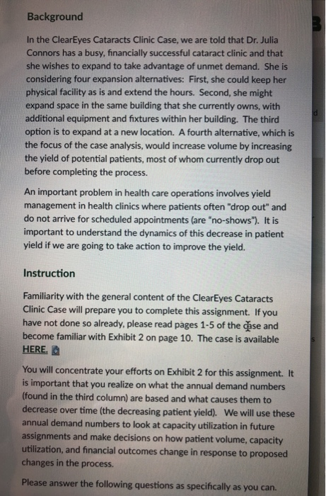 Case Study and Exhibit #2 please please help me