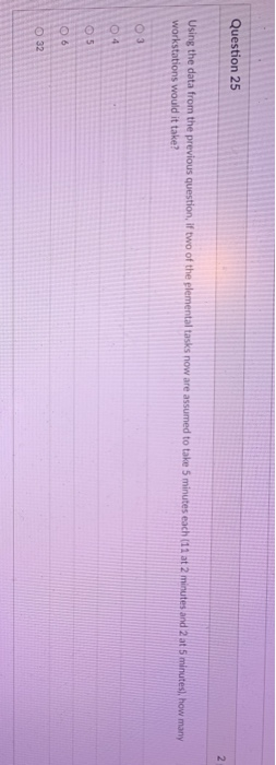 Question 25 2 pl Using the data from the previous