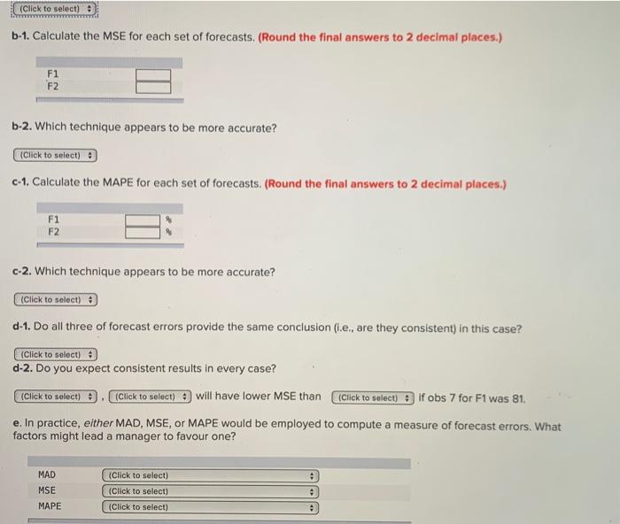 Two different forecasting techniques were used to