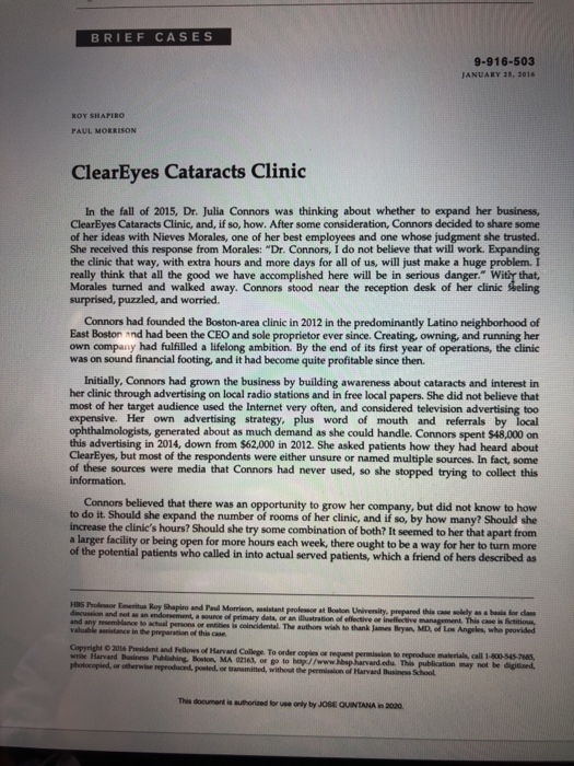 Case Study and Exhibit #2 please please help me