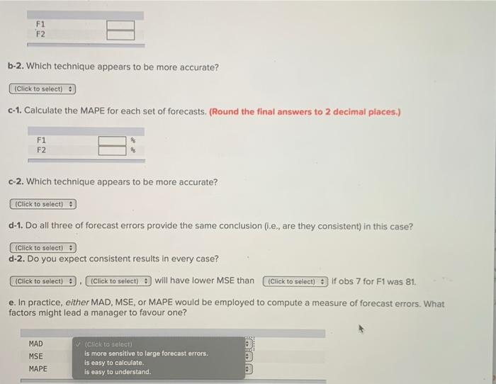 Two different forecasting techniques were used to