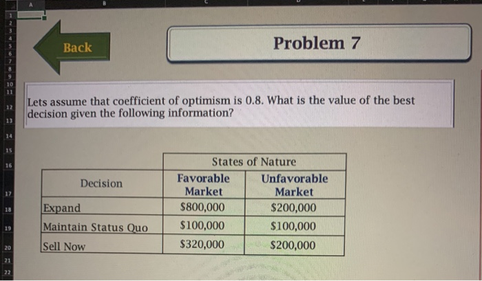 Problem 7 Back Lets assume that coefficient of