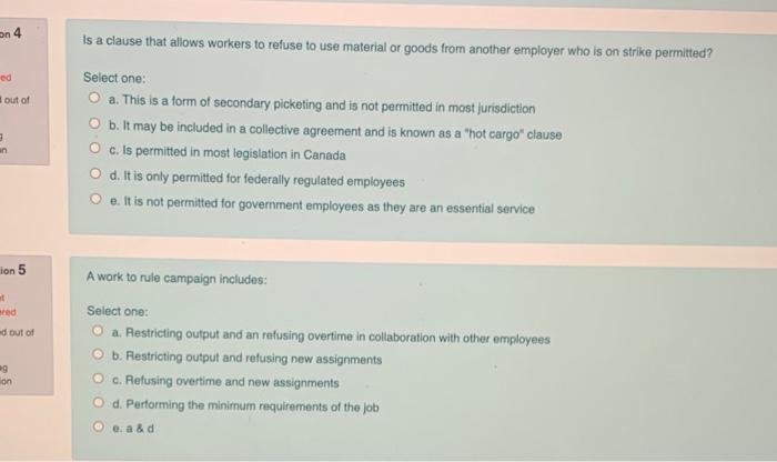 an 4 Is a clause that allows workers to refuse to