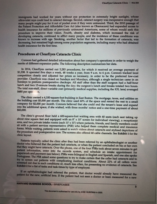 Case Study and Exhibit #2 please please help me