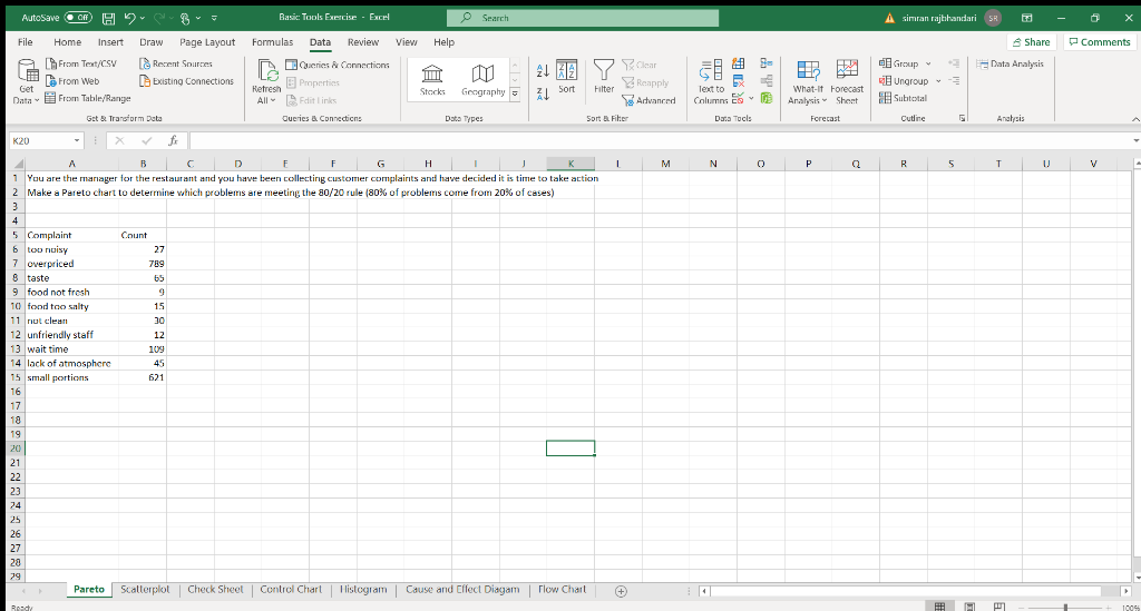 AutoSave of H2 Basic: Tools Exercise - Excel
