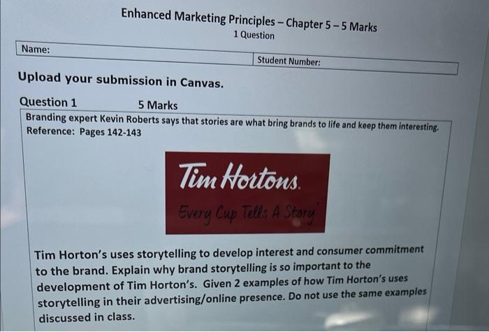 Name: Enhanced Marketing Principles - Chapter 5 -