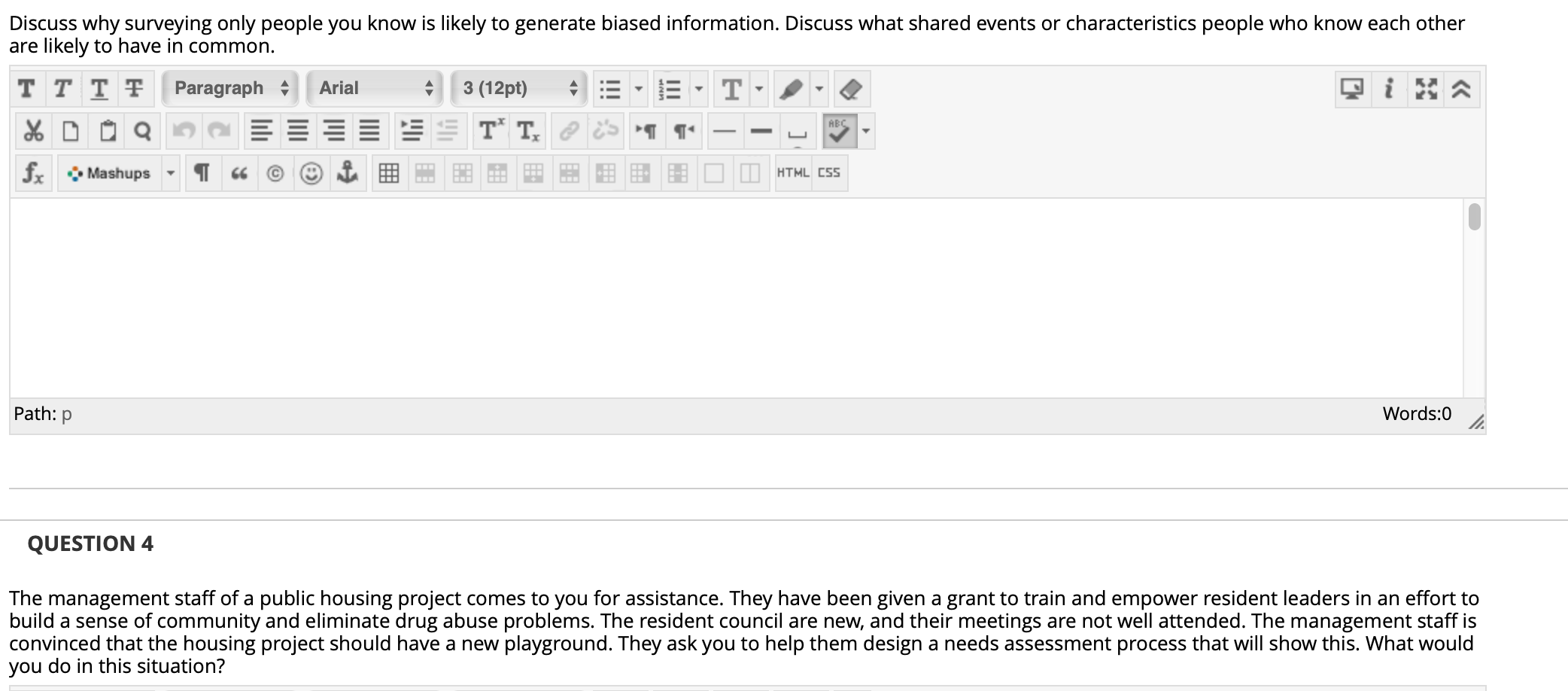 Each question needs a 300 word response. Please