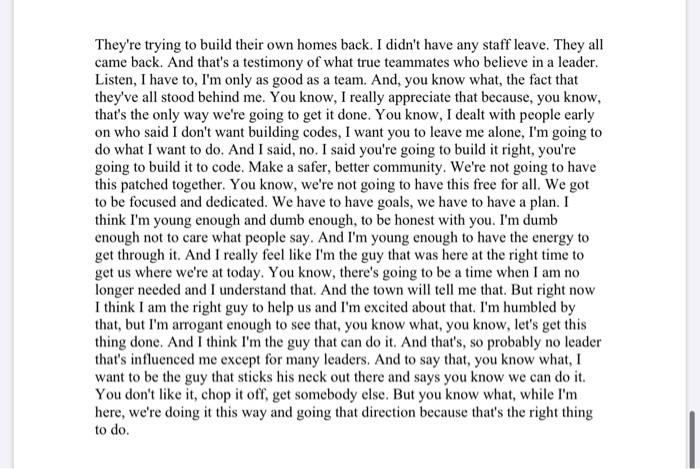 City of Greensburg, Kansas: Leadership Summary: