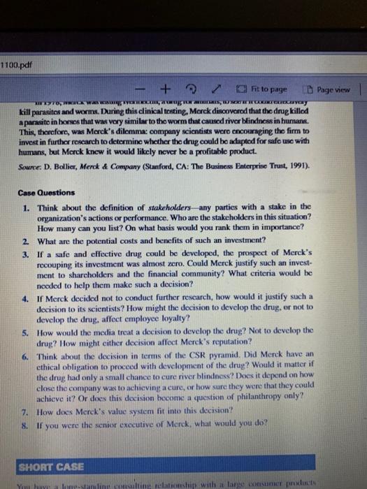 Fit to page Page vie CASE MERCK AND RIVER