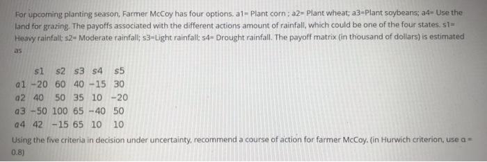 Complete answer please For upcoming planting