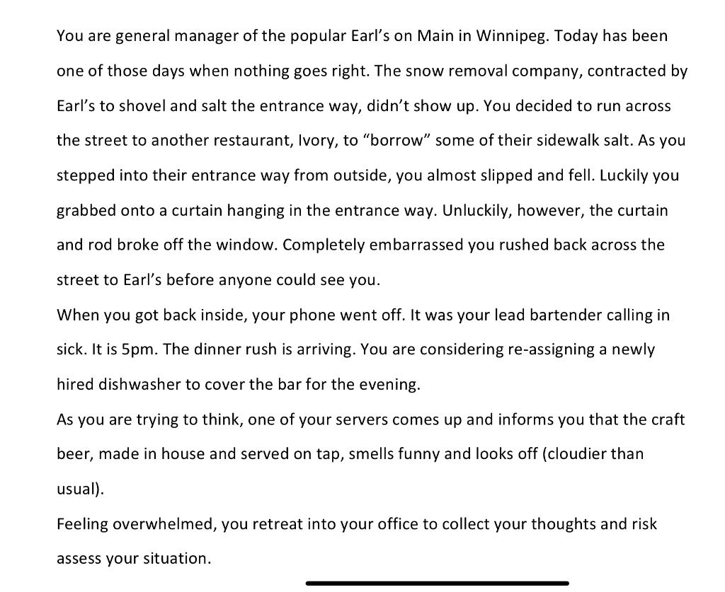 1. Identify the legal risk within the above