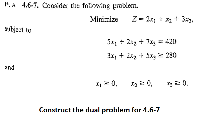 1*, A 4.6-7. Consider the following problem.