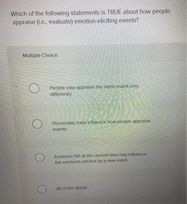 Which of the following statements is TRUE about